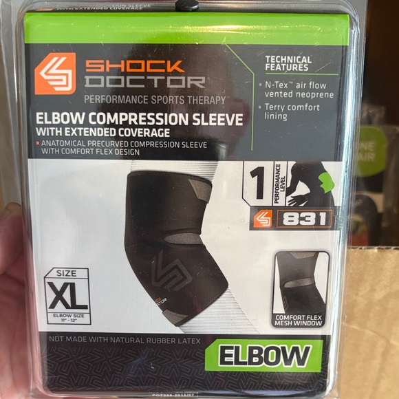 Shock Doctor Black Elbow Compression Sleeve - Picture 1 of 1